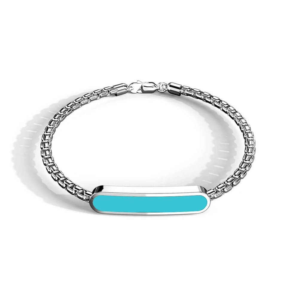 Silver and outlet Turquois Bracelet